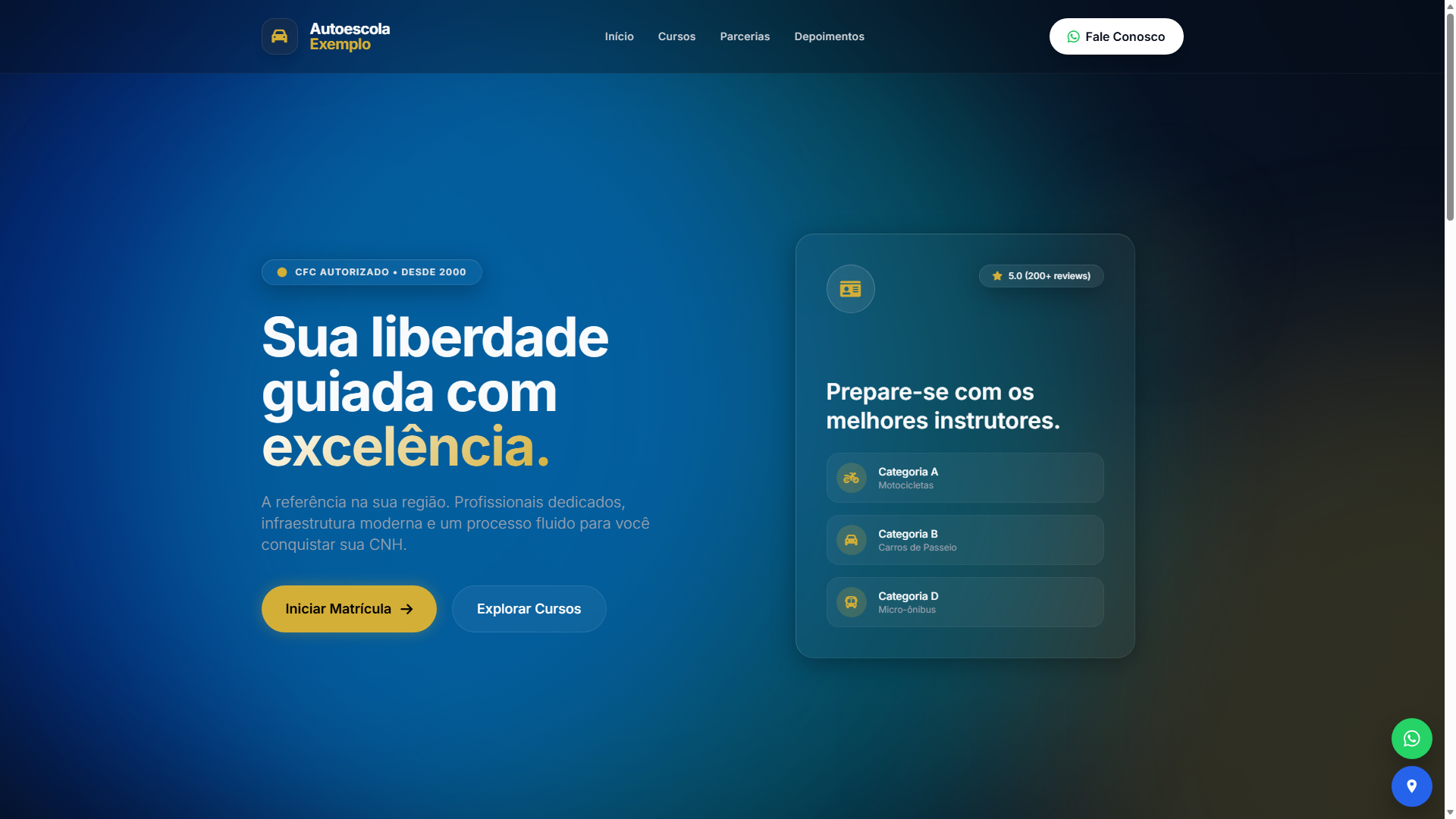 Preview do projeto Autoescola