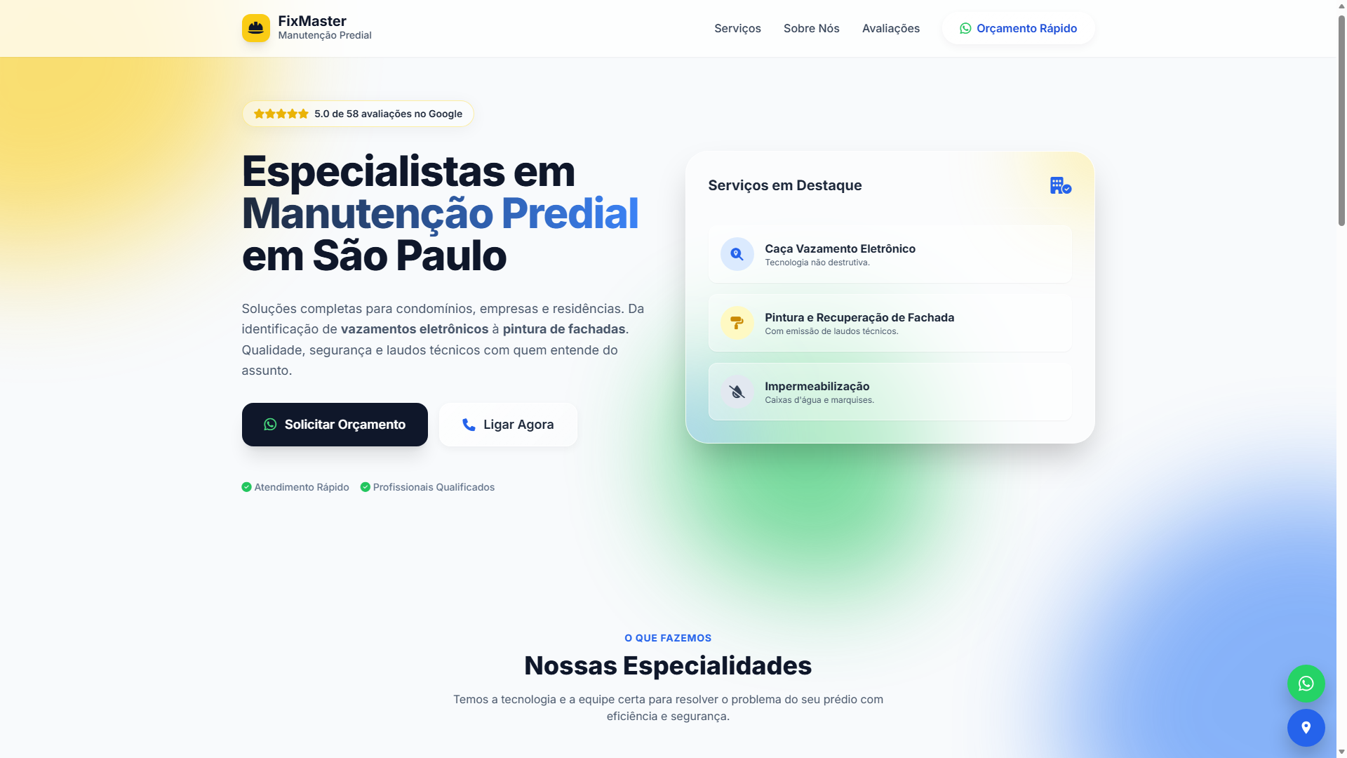 Preview do projeto Manutenção