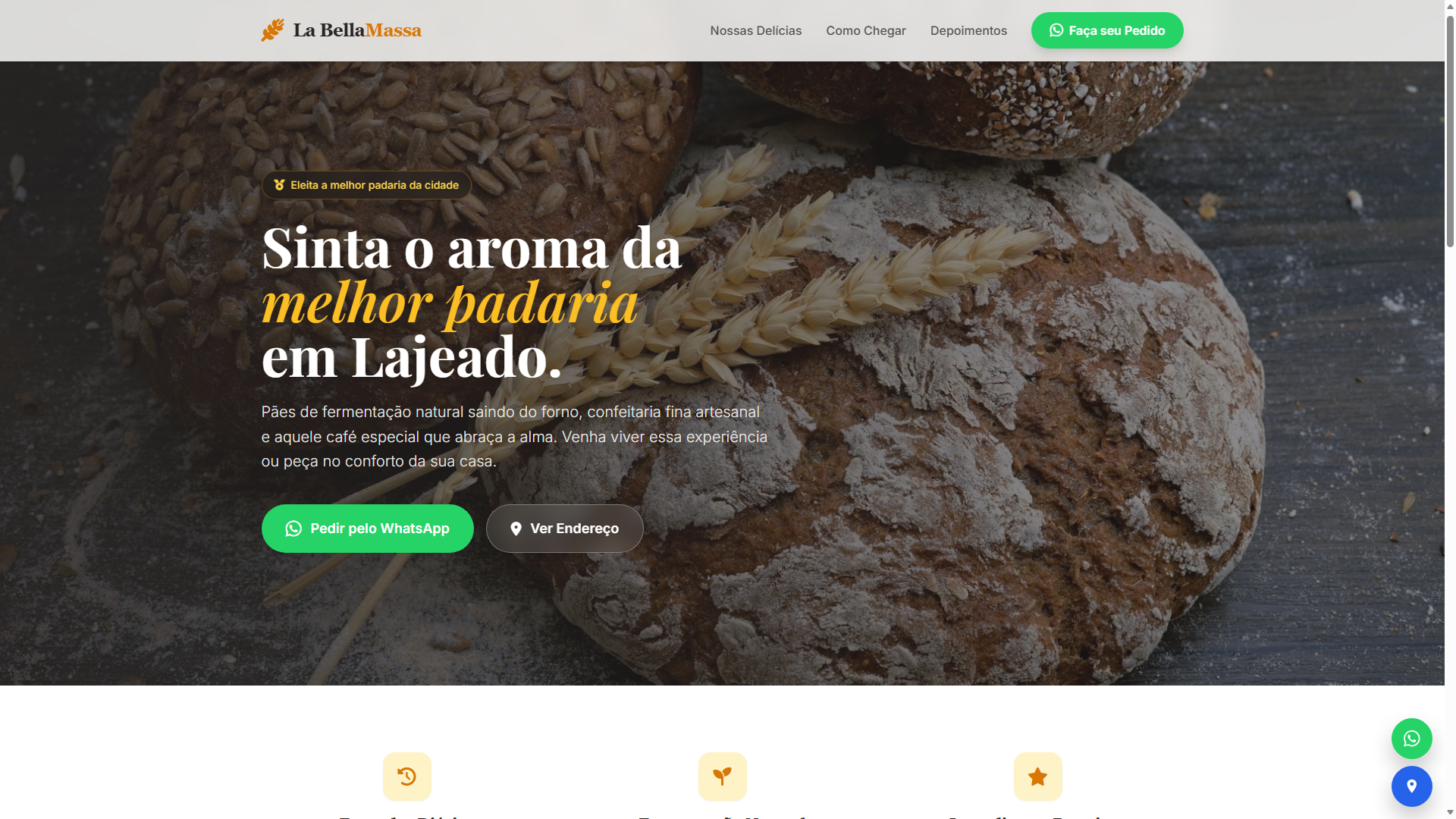 Preview do projeto Padaria